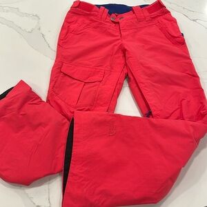The North Face ski pants coral with blue accents size S